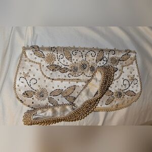 Vintage Japanese Beaded Purse Clutch &  Beaded Collar